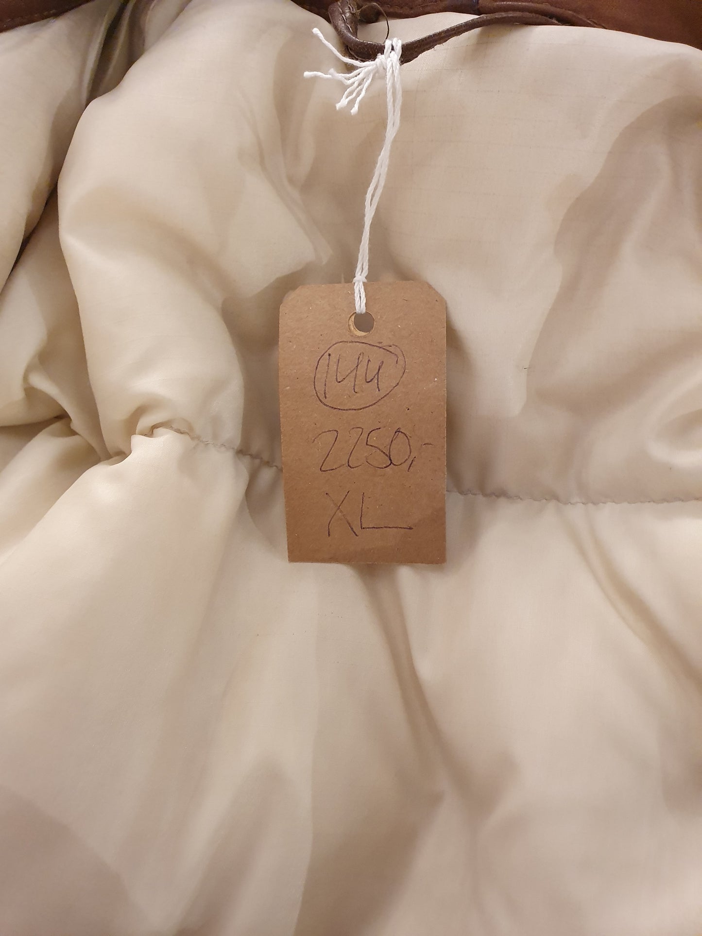 Rock-Jacka Old/Brown läder/dun (stl XL)