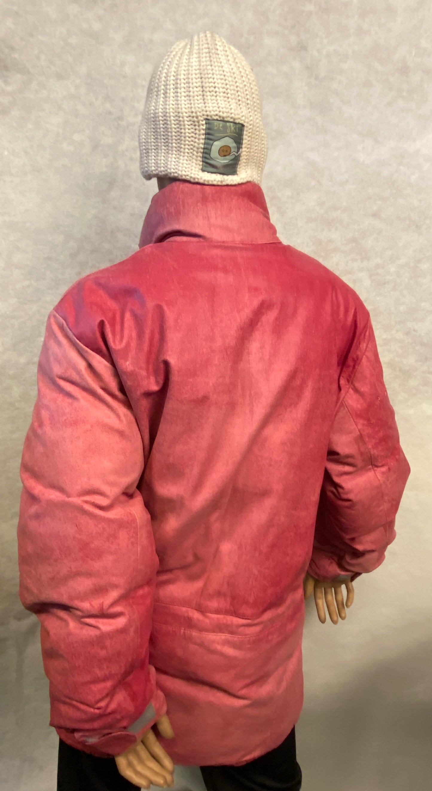 Rock-Jacka Raspberry läder / dun (Stl M)