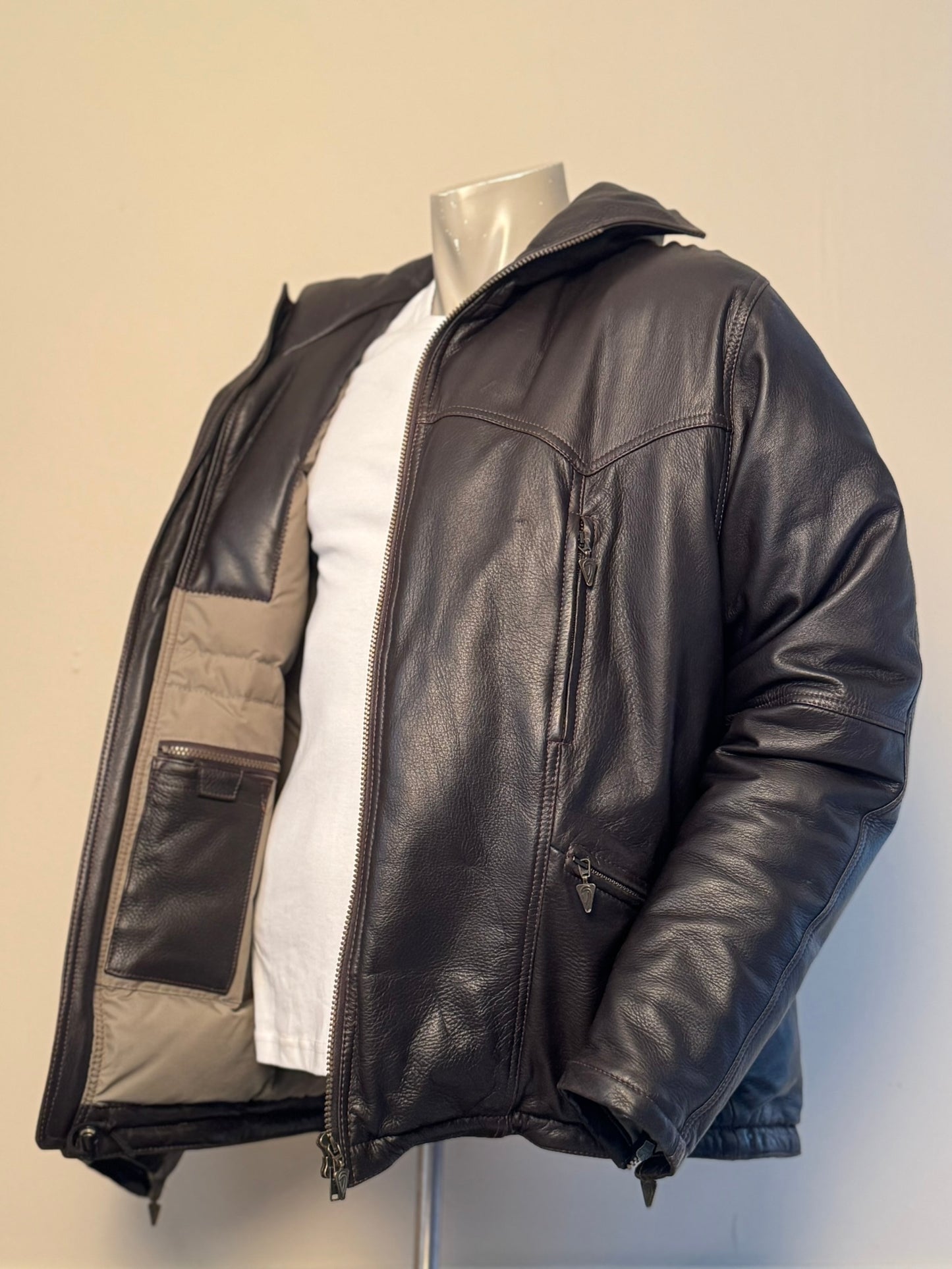 Munk-Jacka i Läder & Dun