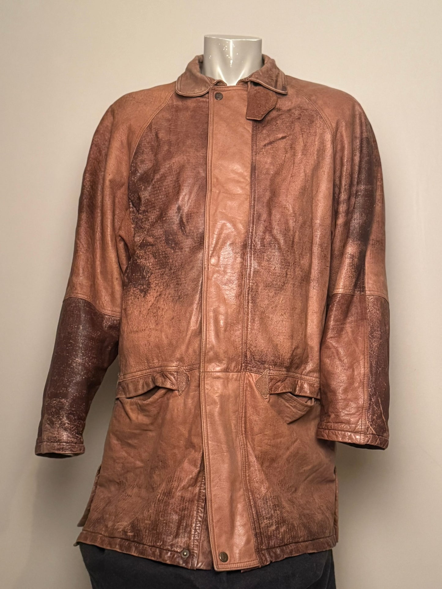 Bilrock i Old / Brown skinn