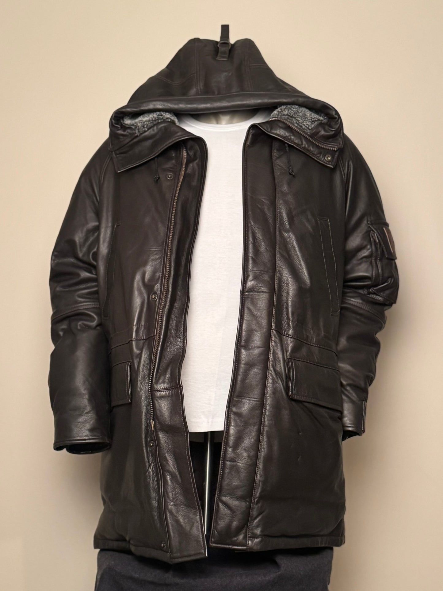 Ranger-Parka i Läder & Dun