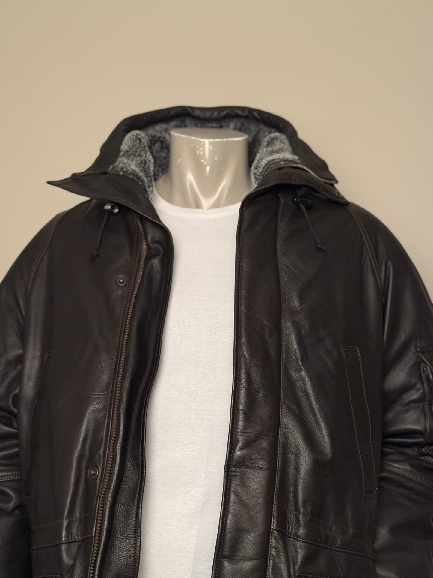 Ranger-Parka i Läder & Dun