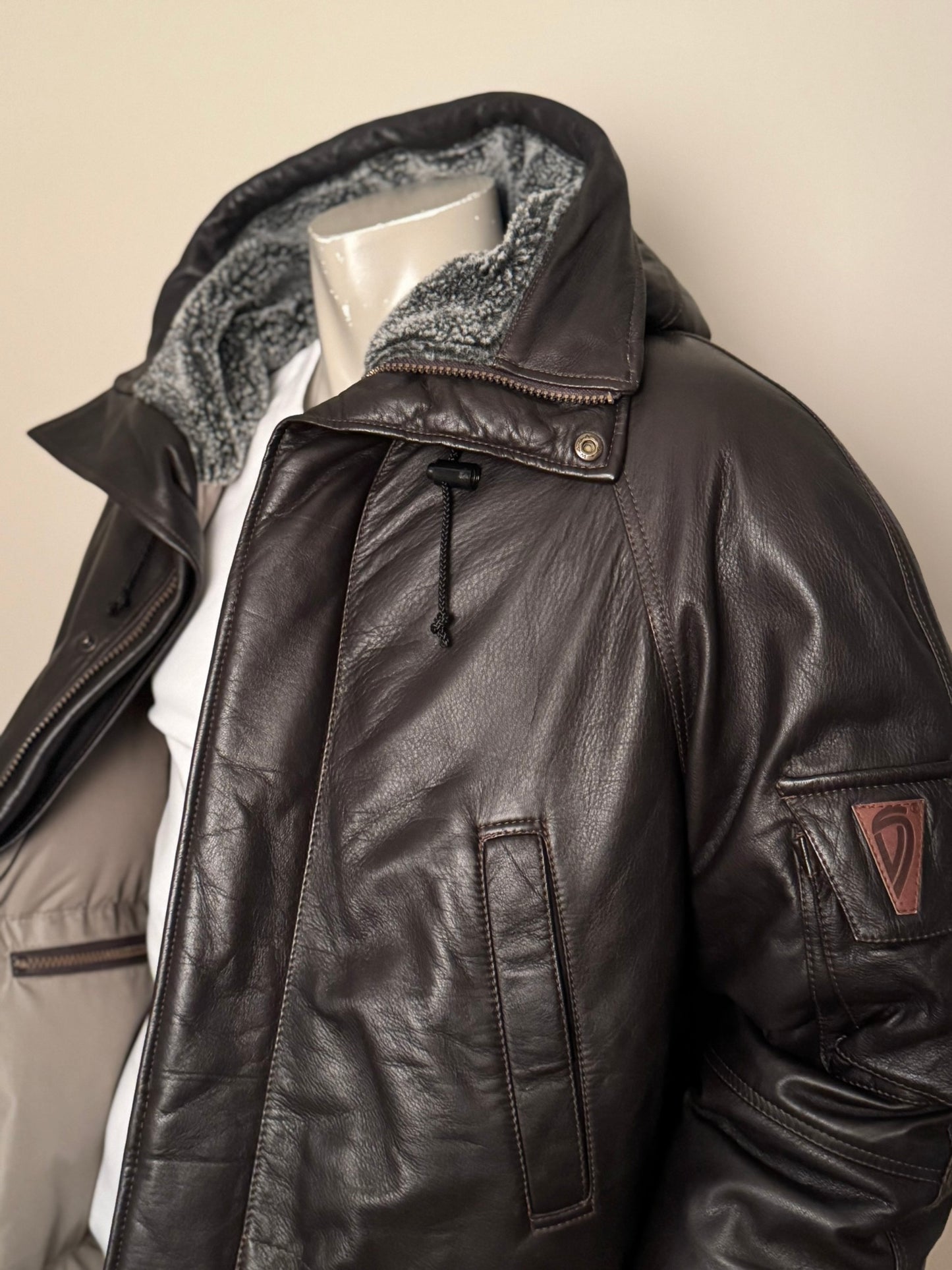 Ranger-Parka i Läder & Dun