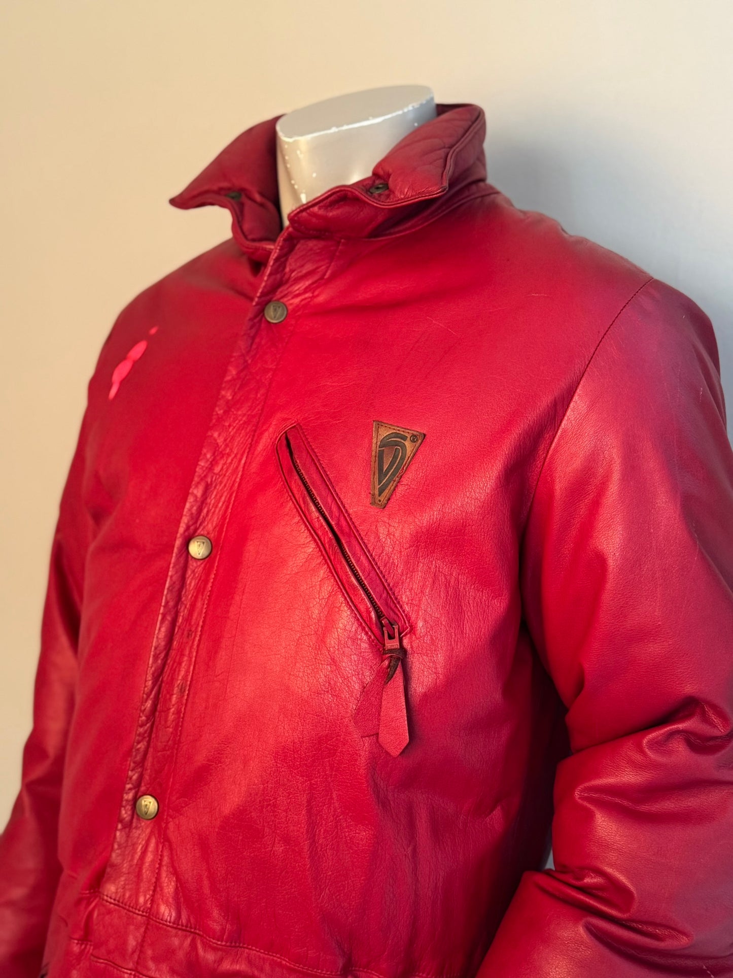 Rock-Jacka  läder/dun - Dam