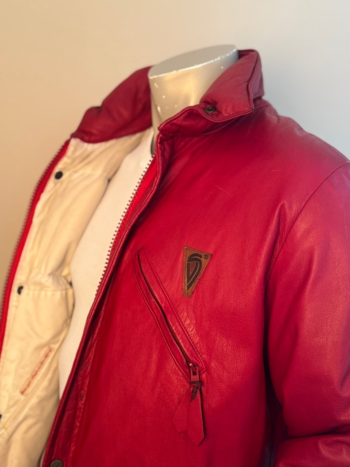 Rock-Jacka  läder/dun - Dam