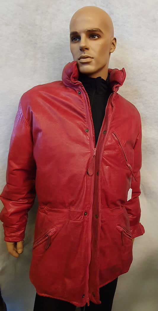 Rock-Jacka Wine läder / dun (stl XL)